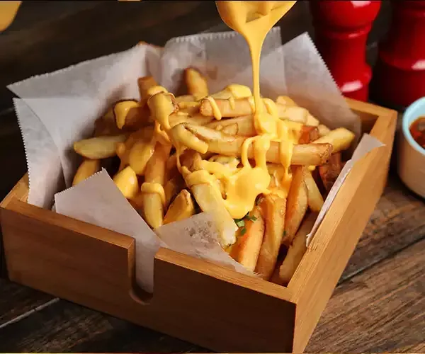 Frites cheddar fondu